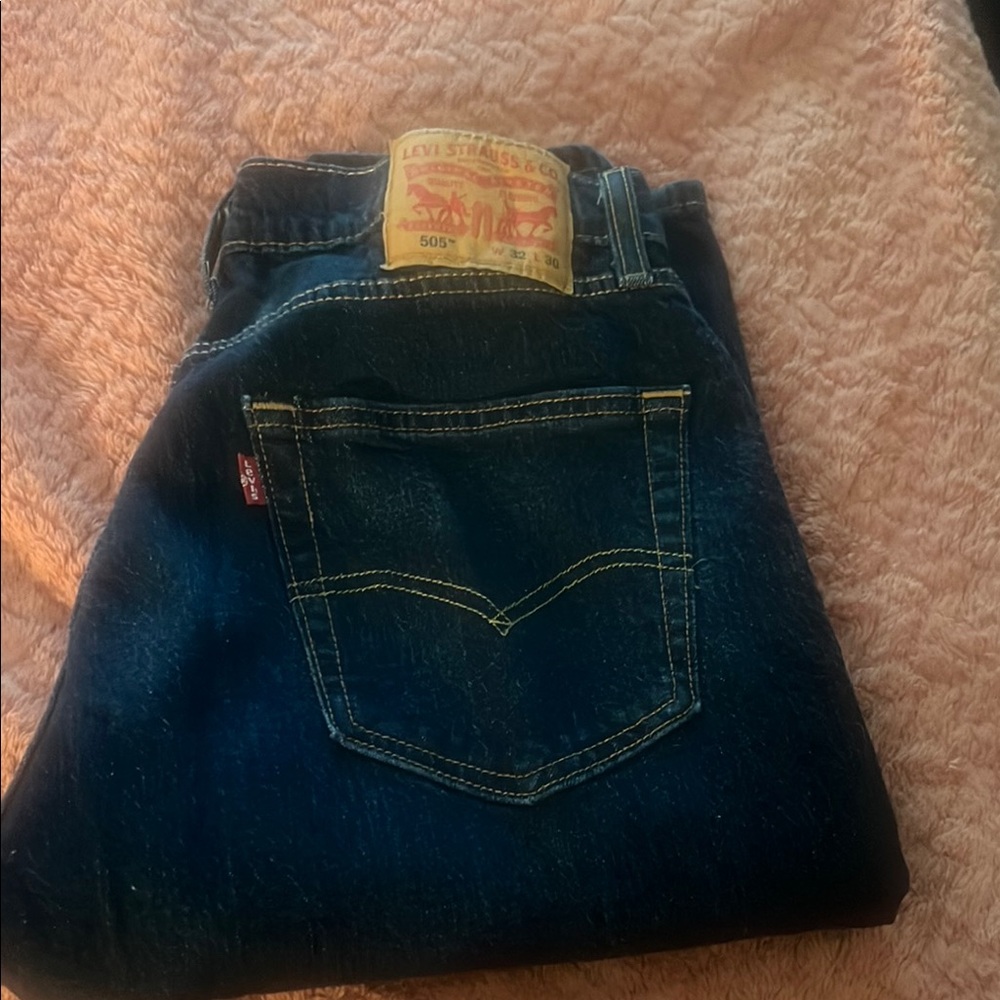 Levi's Men's 505 Dark Indigo Straight Jeans